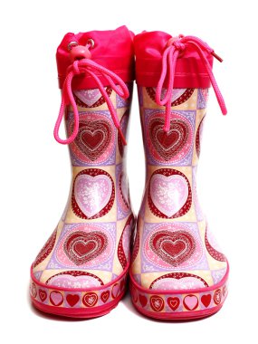 Pink rubber knee-boots clipart