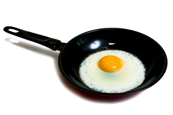 Prepared egg on a frying pan — Stock Photo, Image