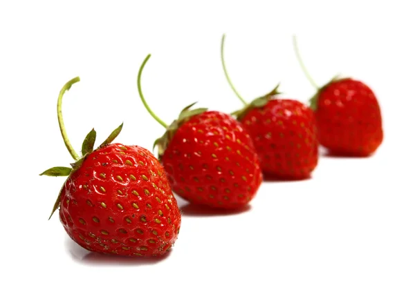 Strawberries abreast — Stock Photo, Image