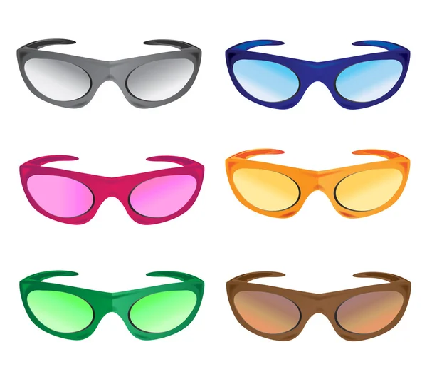 Wiele kolorów okulary — Wektor stockowy