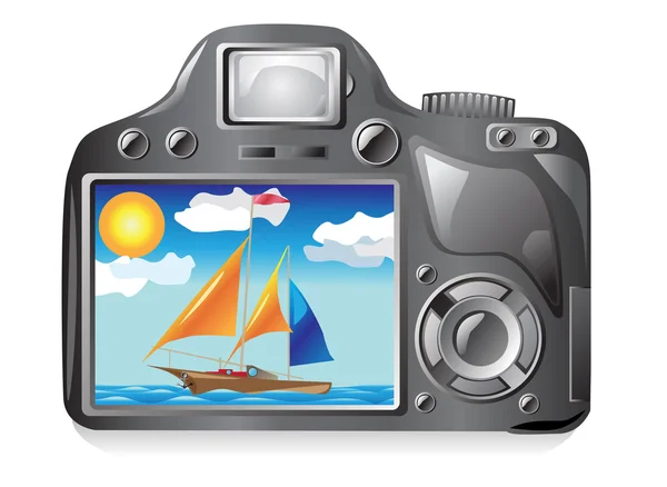 Фотокамера и фотография — стоковый вектор