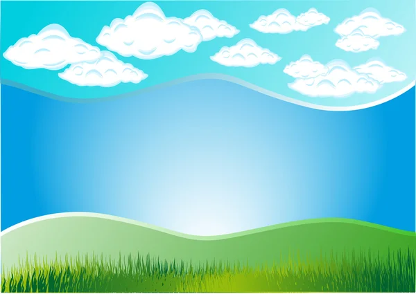 Cloud grass — Stock Vector