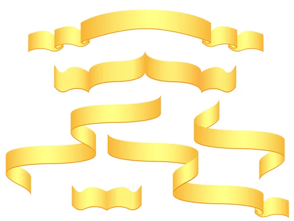 Bandiere d'oro — Vettoriale Stock