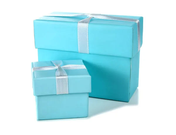 Große und kleine blaue Schachtel — Stockfoto
