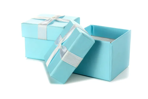 Zwei blaue Schachteln — Stockfoto