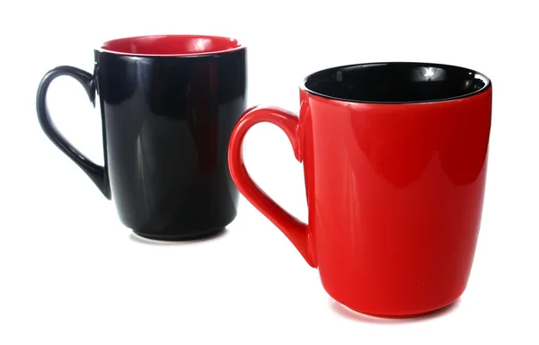 黑色和红色杯子 — 图库照片