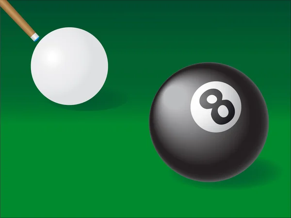 White and black ball for billiards — Stock Photo, Image