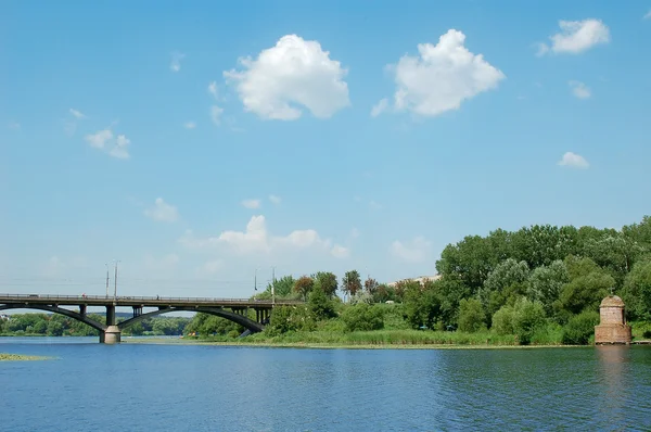 stock image Blue sky and river