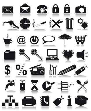 Black icons clipart