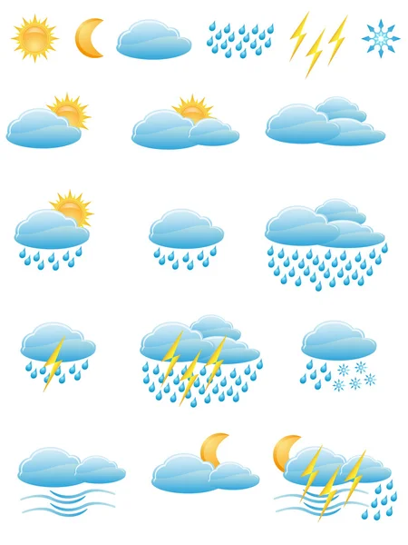 Symbole des Wetters — Stockvektor