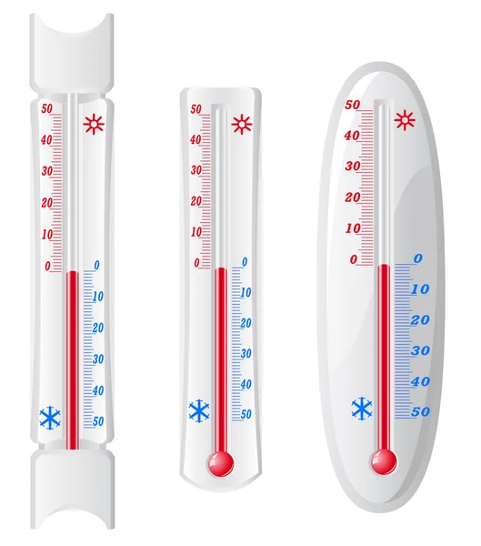 Termometre sıcaklığı sokakta ayırdığınız için — Stok Vektör