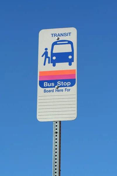 Busshållplats tecken — Stockfoto