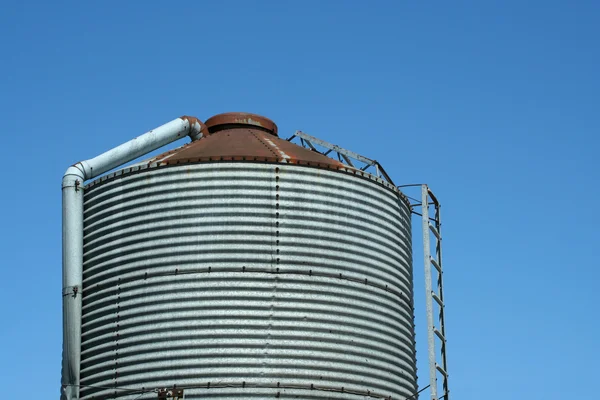 Metaal feed silo — Stockfoto