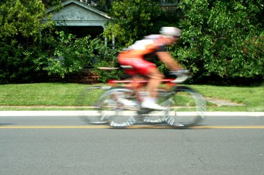 Blurred motion bicycle race clipart