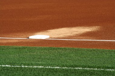 Third base on a baseball field clipart