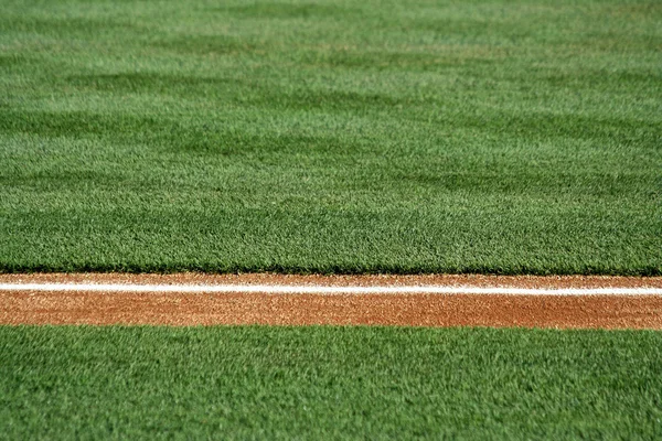 Linha de base num campo de basebol — Fotografia de Stock