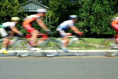 Blurred motion bicycle race clipart