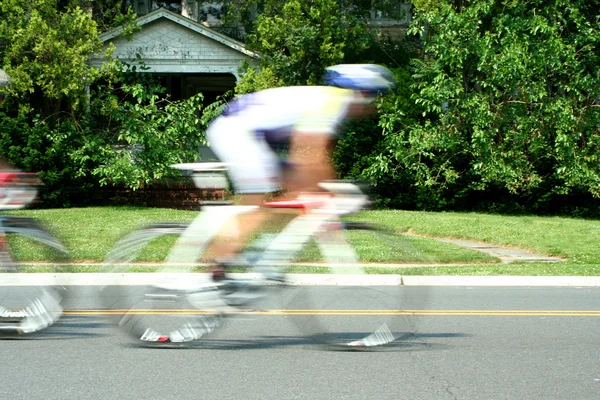 Blurred motion bicycle race — Stock Photo, Image