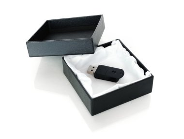 Flash drive in a box clipart