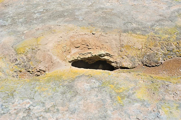 stock image Large holes in the volcanic crater