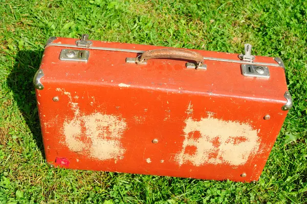 stock image Old shattered suitcase