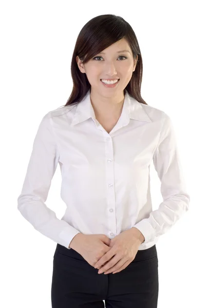Friendly young business woman — Stock Photo, Image
