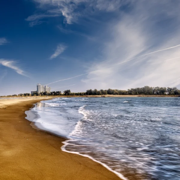 Peisaj de plaja de vacanta — Fotografie, imagine de stoc