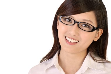 Smiling Asian businesswoman clipart