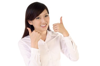 Happy business woman clipart