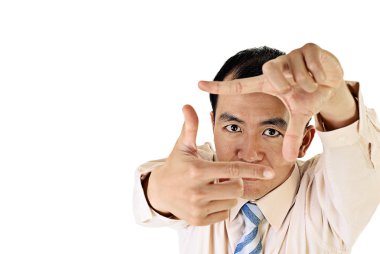 Asian business man portrait clipart