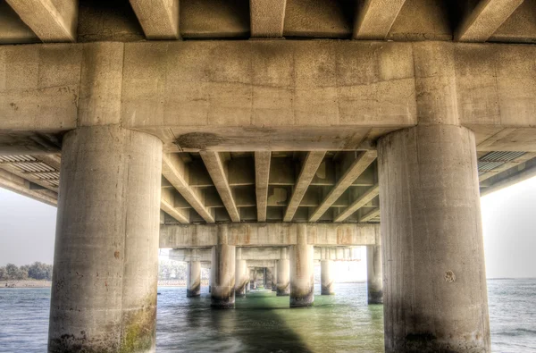 Under modern bridge — Stock Photo, Image