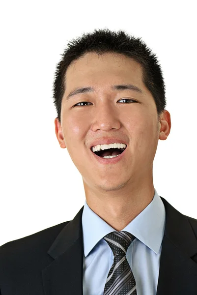 微笑的年轻商业男人 — 图库照片