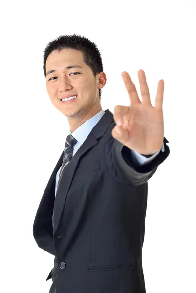 Usměvavý mladý podnikatel3d 国旗的象牙海岸 — Stock fotografie