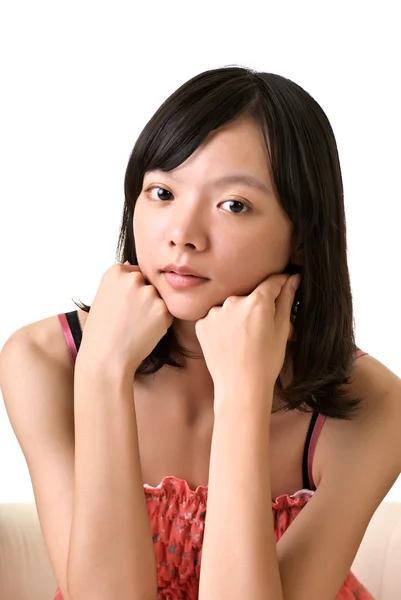 Closeup portrait of oriental beauty — Stock Photo, Image