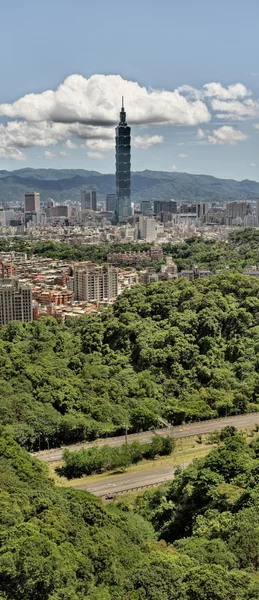Panoramiczny pejzaż Taipei — Zdjęcie stockowe