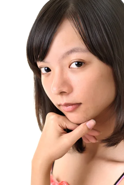 Aziatische mooie vrouw gezicht — Stockfoto
