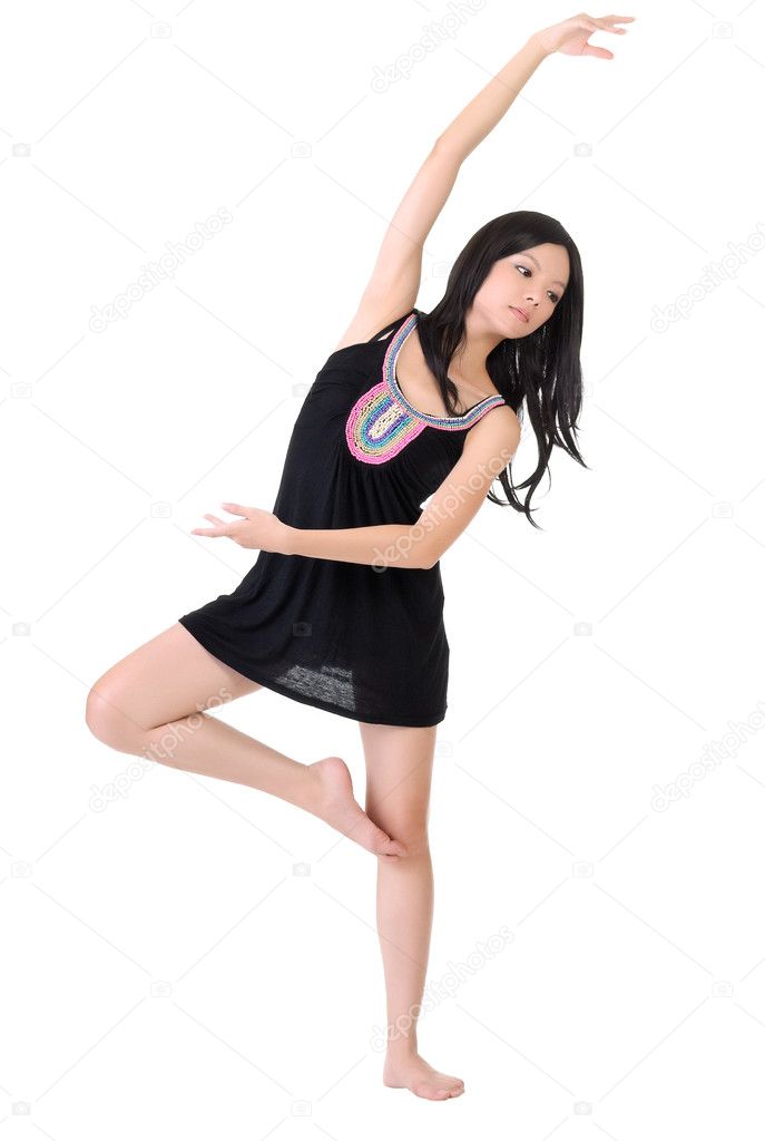 Asian dancer posing