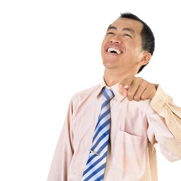 Mature business man laughing — Stock Photo, Image