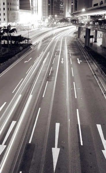 Auto licht van beweging wazig — Stockfoto