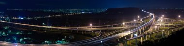 panoramik cityscape çevre yolu gece