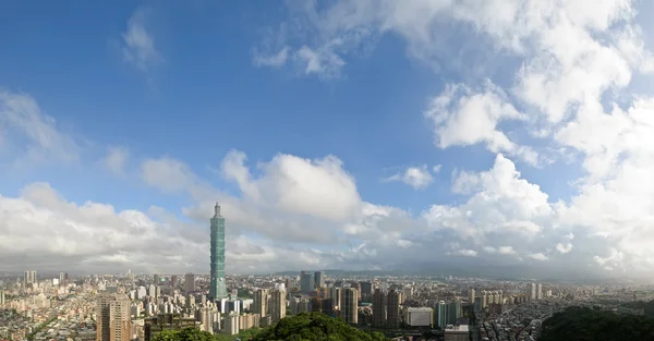 stock image Cloudy cityscape of Taipei