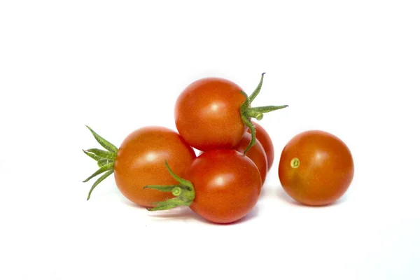 Fröhliche Tomaten isoliert auf weiß — Stockfoto