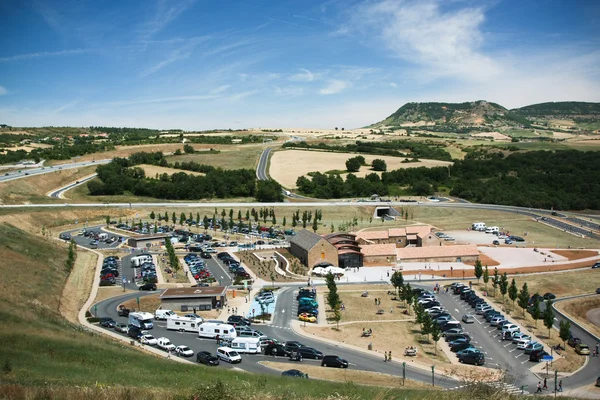 Stock image Parking of cars on a highway France