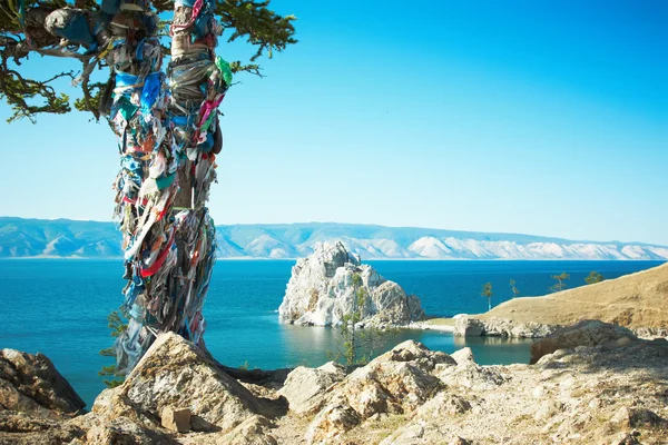 stock image Mountain Burhan lake Baikal