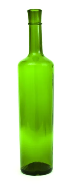 Láhev ze zeleného skla — Stock fotografie