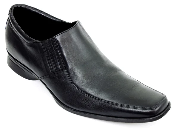 Чёрный мужской ботинок — стоковое фото
