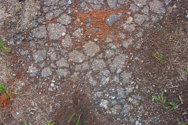 Vecchia asfalto con crepe - sfondo — Foto Stock