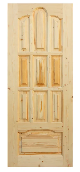 stock image Wooden door made of coniferous tree