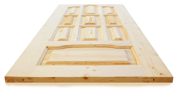 Holztür aus Nadelholz — Stockfoto