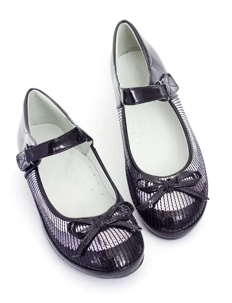Школьная обувь для девочек — стоковое фото